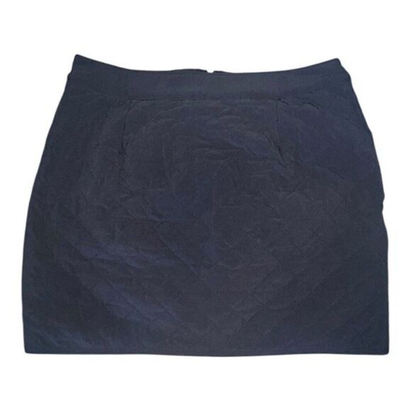 Athleta Apres Ski Skirt Black Quilted Water Repellent Pockets 6 NWOT - Picture 5 of 7